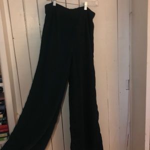 Polyester wide leg pant